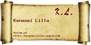 Kenesei Lilla névjegykártya